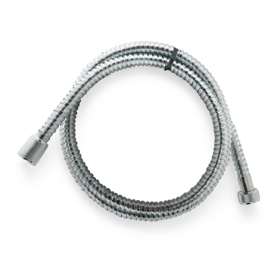 Manguera flexible cromada de 1.5 metros para instalaciones de agua potable