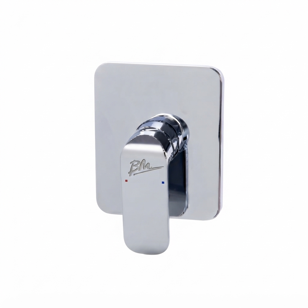 Grifo monomando para ducha de baño con acabado brillante